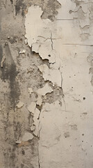 Obraz premium Closeup of peeling, flaking concrete texture, with sections of missing chunks and a gritty, deteriorating feel.