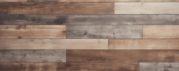 Naklejka premium Texture of woodgrain concrete in shades of brown and grey, creating a realistic imitation of natural wood. Its low maintenance and longlasting features make it a practical choice for flooring