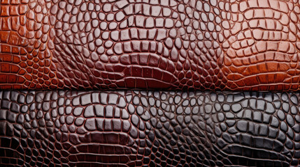 Texture of a crocodileembossed leather fabric, mimicking the appearance of crocodile skin with its raised scales and textured surface. This type of leather is known for its exotic and luxurious - obrazy, fototapety, plakaty