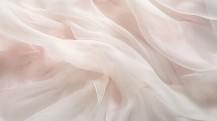 Texture of lightweight organza with a slightly transparent quality, showcasing a faint crinkled pattern and soft touch.