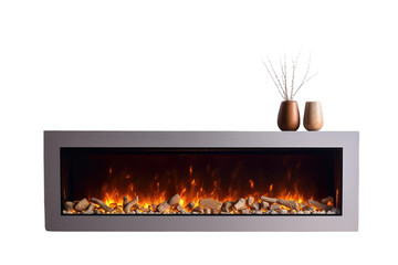 The Isola Electric Fireplace on isolated background