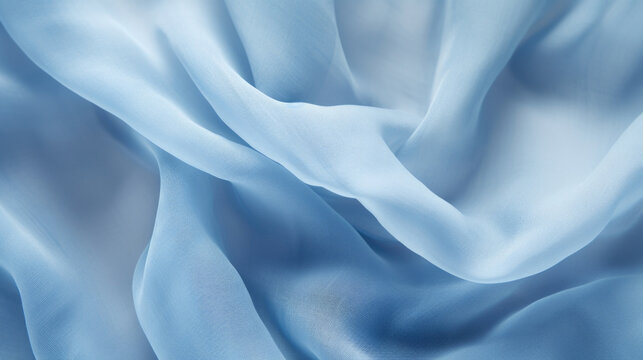 Closeup of a rayon voile texture, with a fine, weave and a lightweight, almost ethereal feel. The fabric has a delicately crinkled appearance and is perfect for breezy garments.