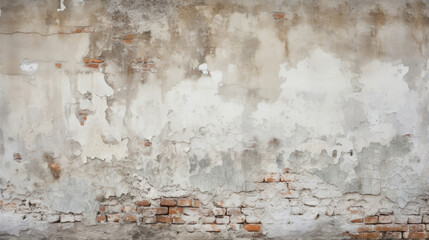 Texture of a worn brick wall, its surface dotted with spots of white and grey, the remnants of old...