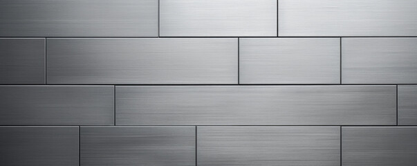 Texture of Textured Brushed Aluminum Tile The brushed aluminum texture on these tiles has been paired with a slightly textured finish, enhancing the reflective qualities and adding depth