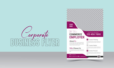 Corporate and modern business flyer design template