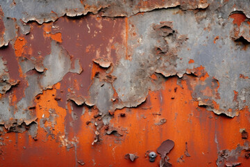 Closeup of decaying steel An indepth view of steel that is decaying, with a noticeable roughness and deep redorange rust spreading across the surface.