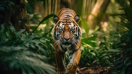 Foto op Plexiglas Portrait of a Sumatran tiger © MBRAMO