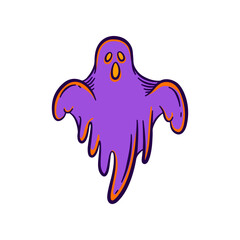 Ghost Halloween Hand drawn Vector Illustration