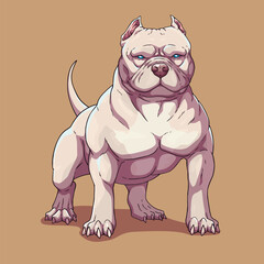 Dog american bully pitbull white
