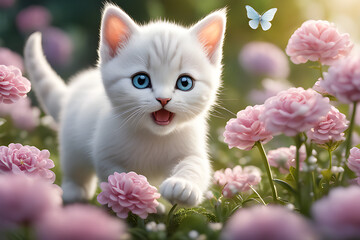 cat and flowers
Generative AI