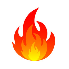 Fire flame icon on pack. Vector illustration.