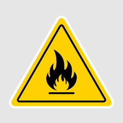 Fire sign template. Vector design.