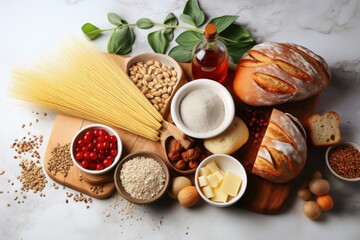 Fototapeta na wymiar pasta and ingredients