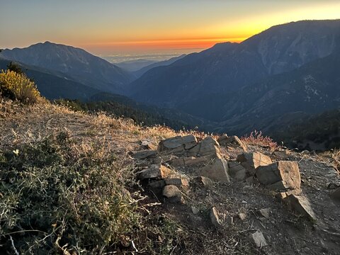 sunset in the mountains