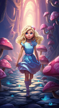 Alice in Wonderland in a Mushroom Kingdom
