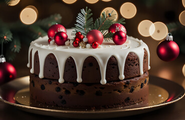 chocolate cake with cherries