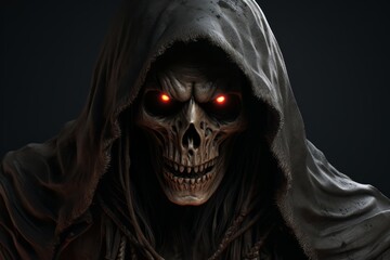 the haunting arrival of an epic grim reaper character, Generative AI