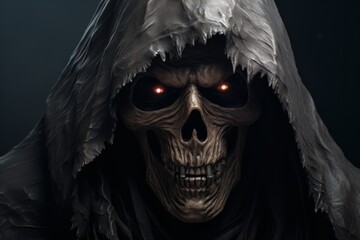 the haunting arrival of an epic grim reaper character, Generative AI