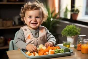 child eating carrot