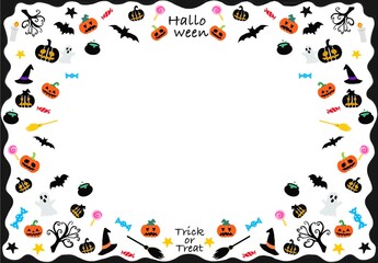 Halloween frame black