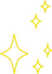 Sparkling moon and star illustration