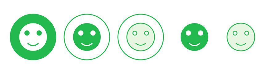 smile icon set. smile emoticon icon. feedback