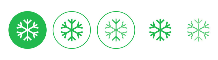 Snow icon set. snowflake icon vector