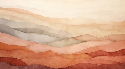Estores personalizados com sua foto abstract landscape in earth pastel tones - a collection of handmade rag papers, web banner