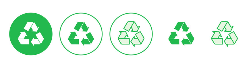 Recycle icon set. Recycling vector icon.
