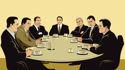 Concept vector illustration of business meeting.