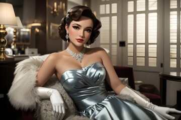 Vintage Elegance A 1950s Hollywood Affair - Generative AI Edition




