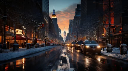 Foto op Canvas winter city © Colorfrenzy
