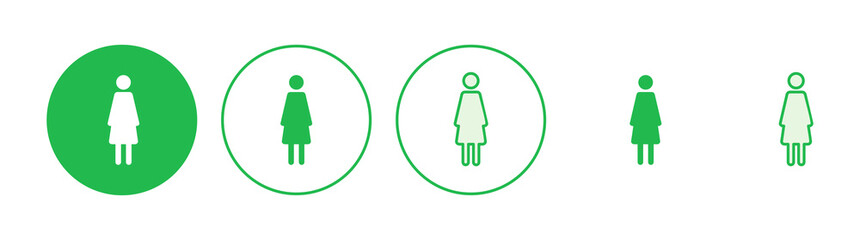 Female icon set. woman icon vector