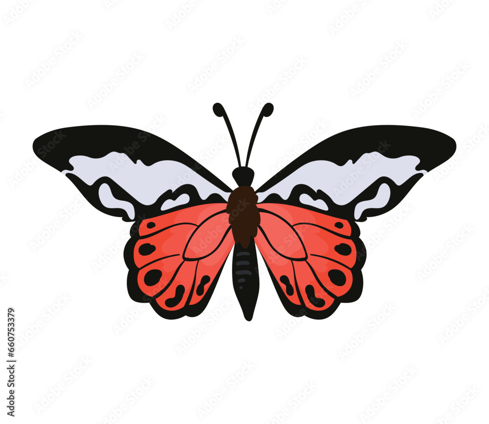 Sticker butterfly wildlife illustration