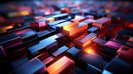 Obraz premium Abstract background with geometric neon shapes , HD, Background Wallpaper, Desktop Wallpaper