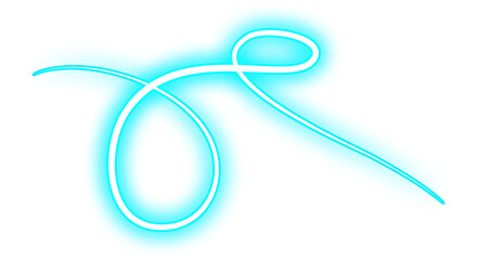 Tosca Glowing Neon Swirl Light Design Element