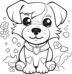 coloring page dog