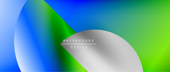 Obraz premium Circles and round shapes with gradients. Minimal abstract background, round geometric shapes, clean and structured design