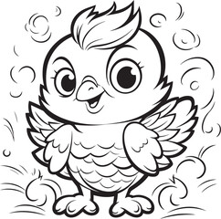 coloring page chicken