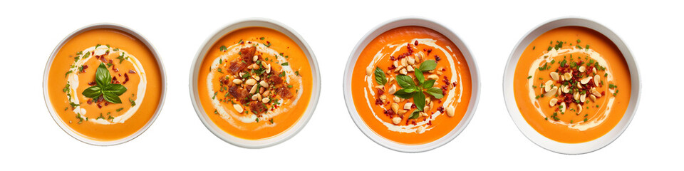 Salmorejo, transparent background, isolated image, generative AI
