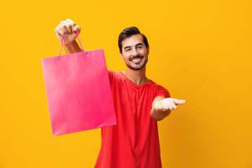 Holiday man gift buy client bag surprise lifestyle shopper sale package shop