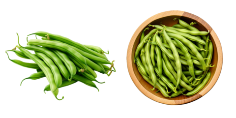 Bush beans, transparent background, isolated image, generative AI
