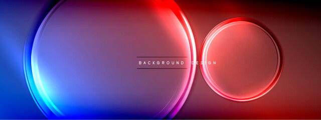Vector abstract background - liquid transparent bubble shapes on fluid gradient with shadows and light effects