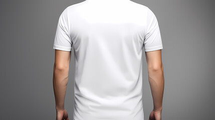 white t shirt on a person for mockup