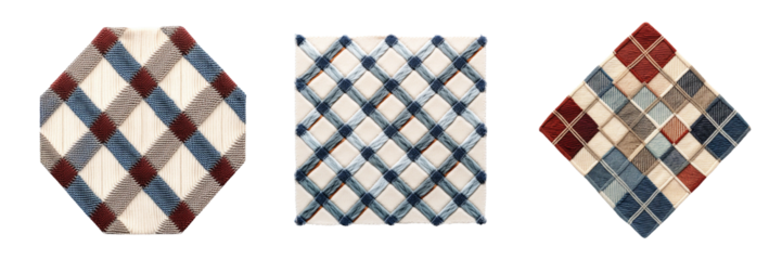 Argyle fabric motif, transparent background, isolated image, generative AI
