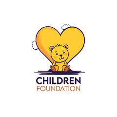 children Foundation logo design template