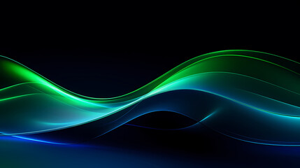 abstract futuristic background with green blue glowing neon moving high speed wave lines and bokeh lights. Data transfer concept Fantastic wallpaper, colorful wave background