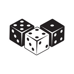 Dice Icon Vector Design Symbol illustration