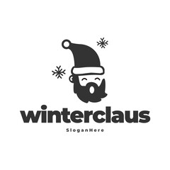 santaclaus cute logo vector