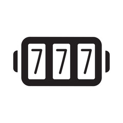 Slot Machine Icon Vector Design Symbol illustration